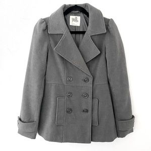 Gray Pea Coat-S